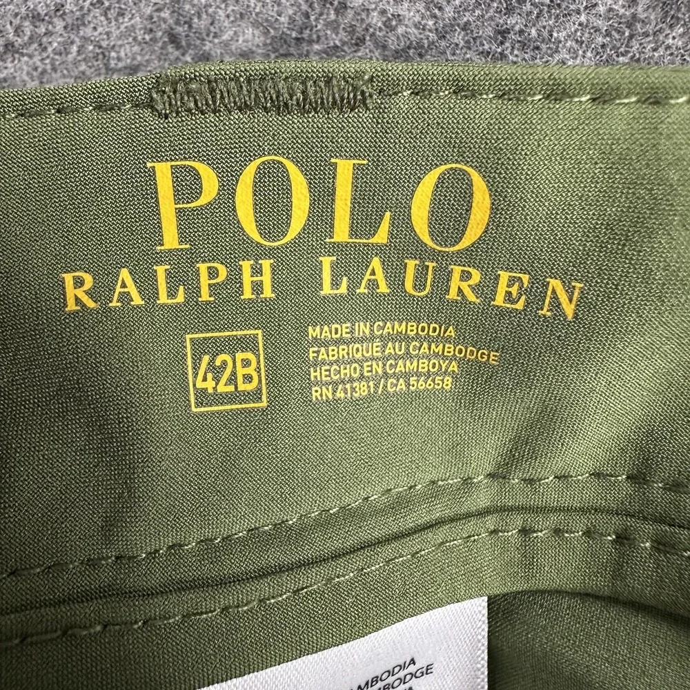 Polo Ralph Lauren Shorts Mens 42B Green‎ Stretch Chino 9 In Inseam Golf Casual